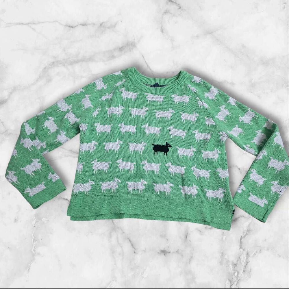 ModCloth XL Black Sheep Green Sweater